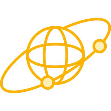 Gezegen ikonu vektör illüstrasyonu