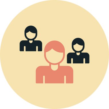 İnsanlar simgesi. Vektör çizim