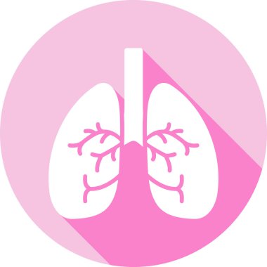 akciğer simgesi vektör illüstrasyonu