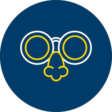 Maske. Web simgesi basit illüstrasyon