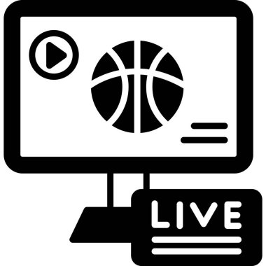 canlı spor simgesi glifleri vektör tasarımı