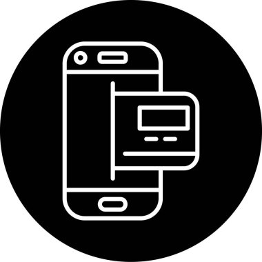 Moda biçimi izole edilmiş arkaplanda akıllı telefon simgesi