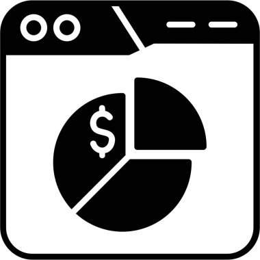 Dolar. Web simgesi vektör illüstrasyonu