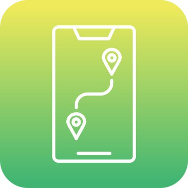 harita gezinme simgesi, vektör illüstrasyonu