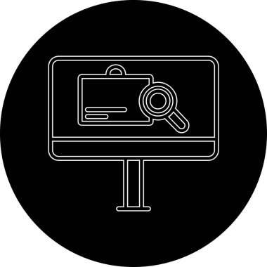 Modern b 'nin vektör illüstrasyonu monitör simgesinden yoksun