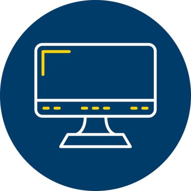 ekran simgesini, basit vektör illüstrasyonunu izle