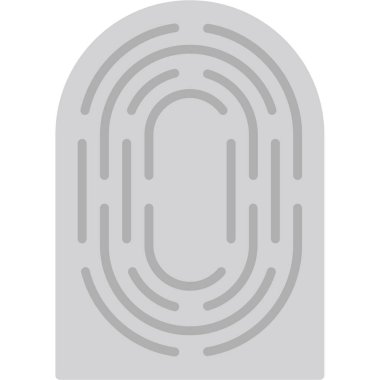 parmak izi ikonu vektör illüstrasyonu