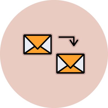 E-posta simge vektör web ve mobil uygulaması tasarımı, e-posta logo kavramı için beyaz arka plan üzerinde izole