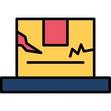 İnşaat sektörü ikonu. ana hatlı inşaat sektörü vektör rengi düz izole