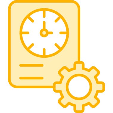 dişli saat simgesi, vektör illüstrasyonu