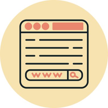 tarayıcı vektör simgesi modern illüstrasyon