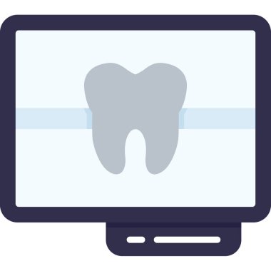 Diş simgesi, vektör çizimi