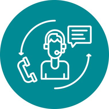 Müşteri servis simgesi vektör illüstrasyonu