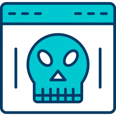 Kafatası. Web simgesi basit illüstrasyon