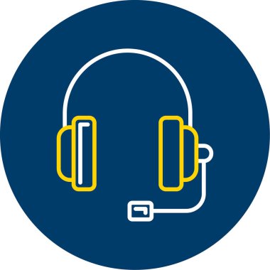 kulaklık düz vektör simgesi