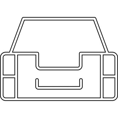 İzole edilmiş seyahat ve tatil işareti. Bavul ve turizm hisse senedi illüstrasyonu.