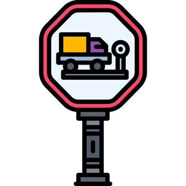 Trafik ışığı simgesi vektör illüstrasyonu