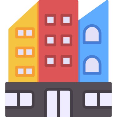 düz simgeler oluşturuluyor, vektör illüstrasyonu