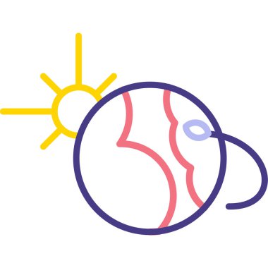 Güneş Simgesi Vektör illüstrasyonu