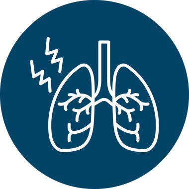 Ciğerler modern simge, vektör illüstrasyonu