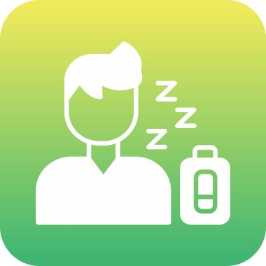 Yeşil çantalı bir adamın vektör çizimi