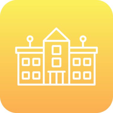 ev simgesi sarı arkaplanda izole edilmiş düz moda