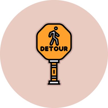 Dur işareti daire şeklinde. vektör illüstrasyonu.