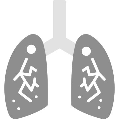Akciğer ikonu vektör illüstrasyonu. akciğer sembolü