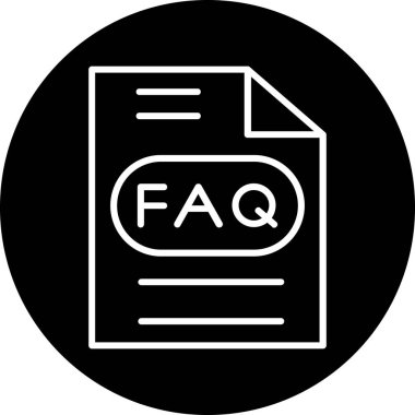 Faq vektör ince çizgi simgesi