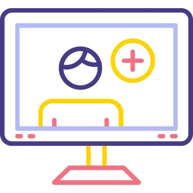 Bilgisayar monitörü. Basit resimleme