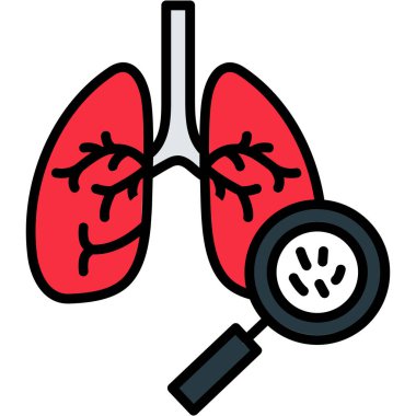 Lung Simge Vektör İllüstrasyonu