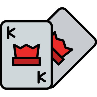 kart poker ikonu vektör illüstrasyonu