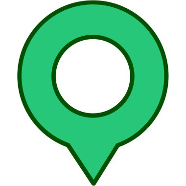 doldurulmuş konum işaretleyici simgesi - taslak biçimi