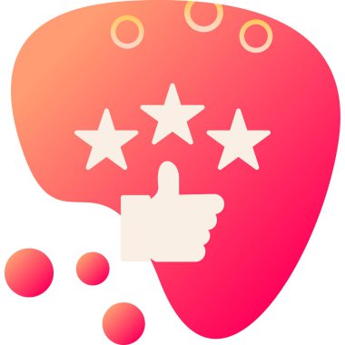 Düz stil ile geri bildirim derecelendirme simgesi