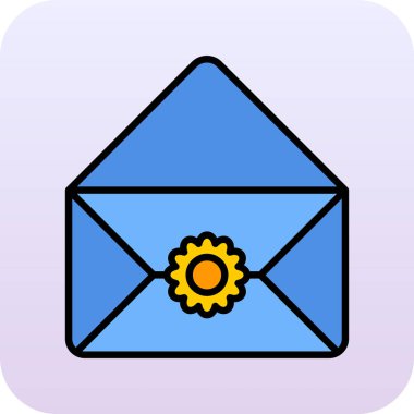 Harfli zarf, vektör illüstrasyonu