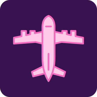 Uçak seyahat düzlemi simgesi tam taslak biçimi