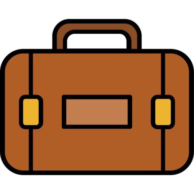 Evrak çantası. Web simgesi vektör illüstrasyonu