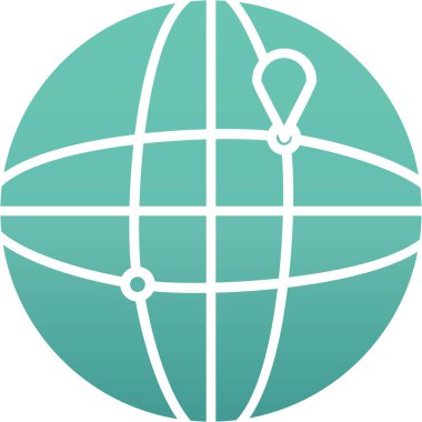 Vektör Küre Simgesi İllüstrasyonu