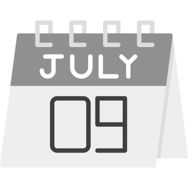 Temmuz 25 - Düz simge takvim simgesi