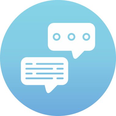 Konuş. Web simgesi basit illüstrasyon