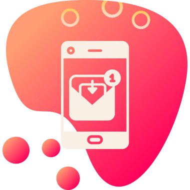 İleti simgesi ve vektör illüstrasyonu beyaz arkaplanda izole edildi