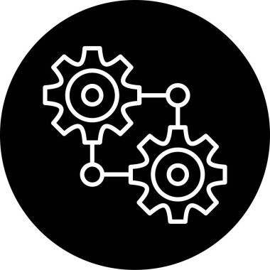 dişli simgesi vektör illüstrasyonu