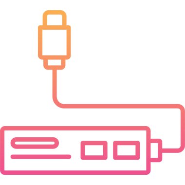 Bir usb 'nin vektör illüstrasyonu