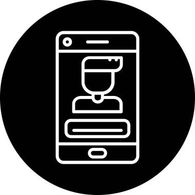 cep telefonu simgesi soyut bir grupta izole edildi