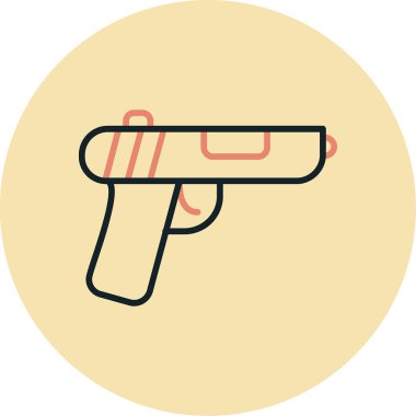 Silah. Web simgesi basit illüstrasyon