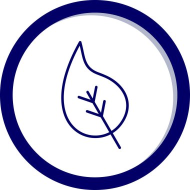 Bir yaprak simgesinin vektör illüstrasyonu