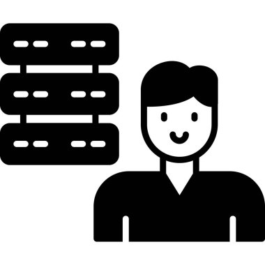 veritabanı vektör düz simgesi