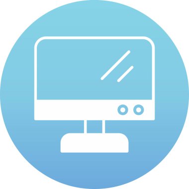 Moda tarzında izole edilmiş bilgisayar izleme simgesi