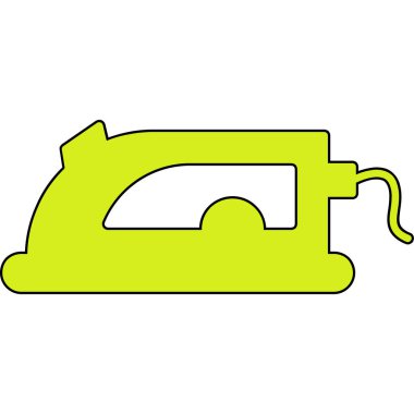 Yeşil arkaplanda elektrik dolgu simgesi, vektör illüstrasyonu