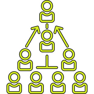 hiyerarşi grafik simgesi, basit vektör illüstrasyonu